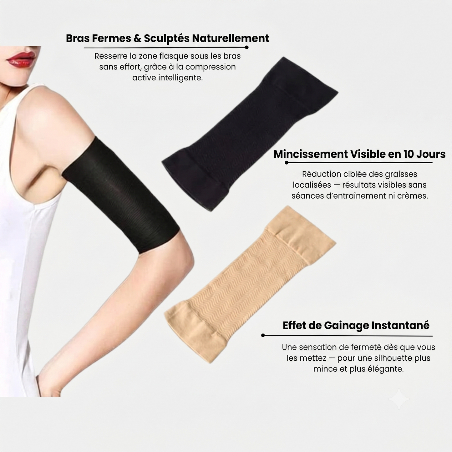 Manchons de compression 3D Glowora™ – Dites adieu aux mouvements incontrôlés des bras
