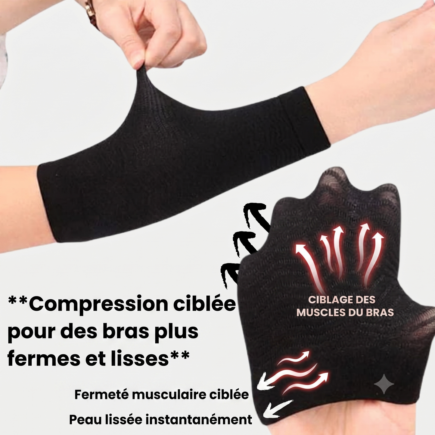 Manchons de compression 3D Glowora™ – Dites adieu aux mouvements incontrôlés des bras
