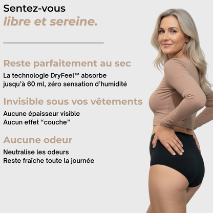 Culottes d’incontinence taille haute ultra-absorbantes