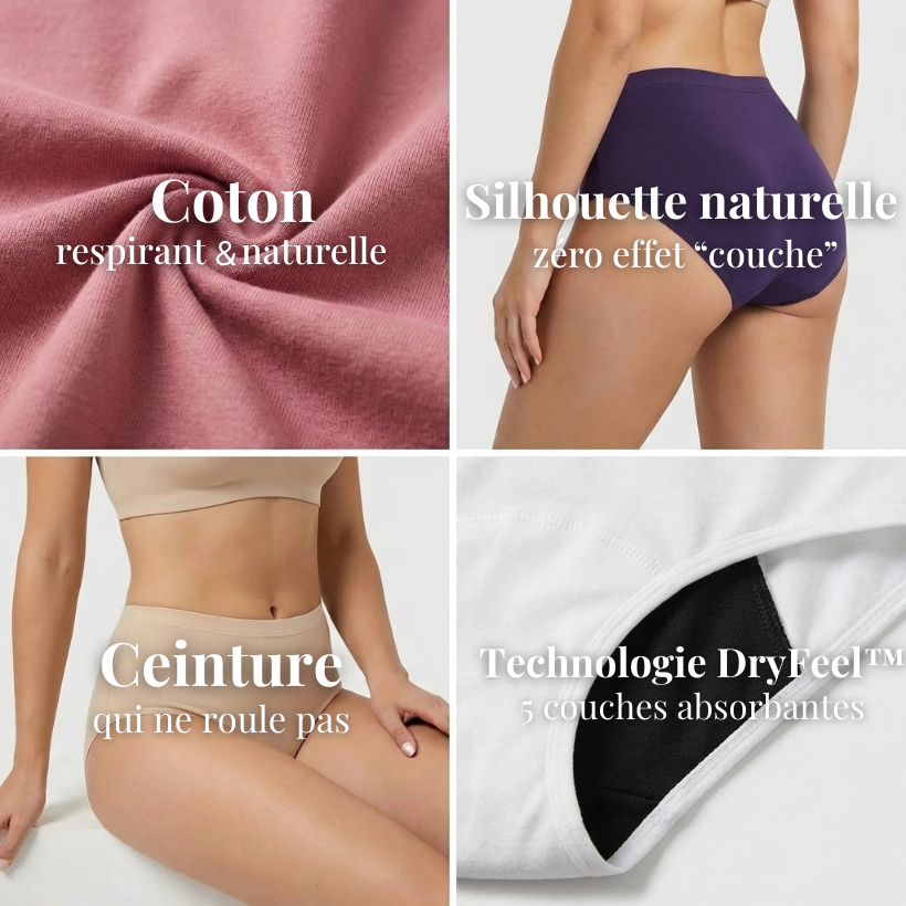 Culottes d’incontinence taille haute ultra-absorbantes