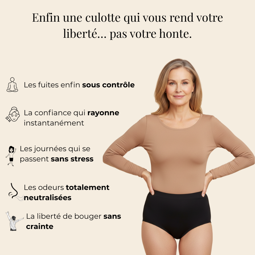 Culottes d’incontinence taille haute ultra-absorbantes